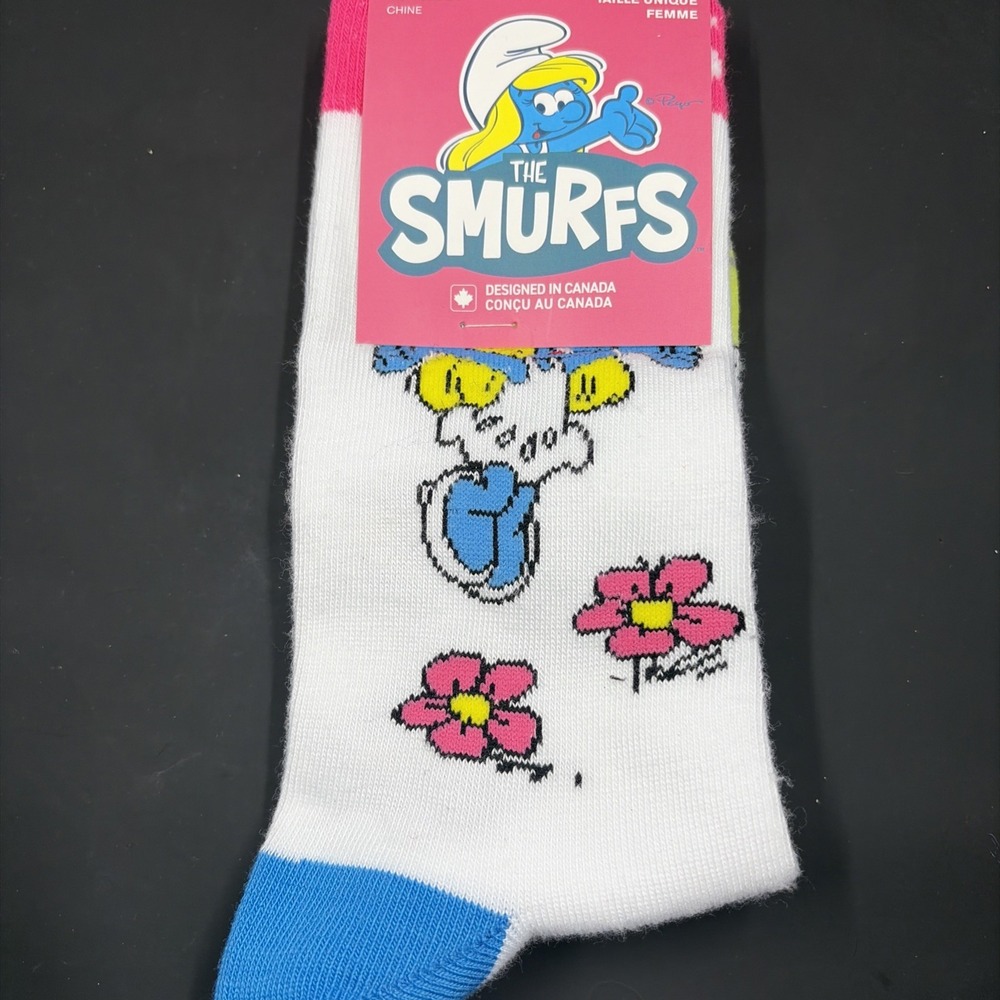 New Smurfs Smurfette Socks  Women's‎ US 6-9.5